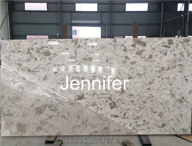 Artificial Calacatta White Marble Quartz Stone Solid Surfaces Polished Slabs Tiles Engineered Stone Artificial Stone Slabs for Hotel Kitchen,Bathroom Walling Panel/ for Customized Edges Kitchen Tops