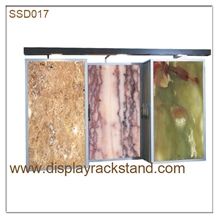Stone Display Sliding Stone Displays Trade Show Displays Granite Wing Racks Slate Fixture Display Metal Flooring Racks Custom Display Artificial Stone Rack Marble Wing Displays Sample Board Rack