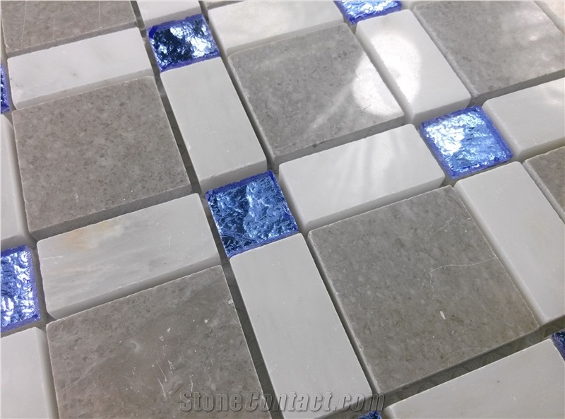 Glass Marble Mosaic Tile,Backsplash Mosaic