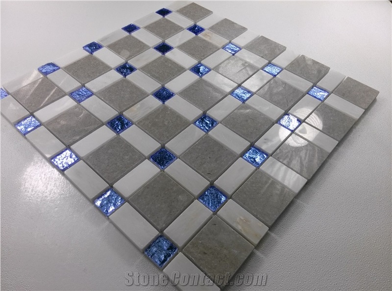 Glass Marble Mosaic Tile,Backsplash Mosaic
