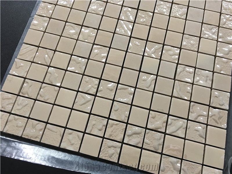 Square Glass Ceramic Mosaic Tile Kitchen Mosaic