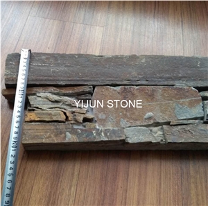 Cement Cultured Stone Rusty Slate Decorative Stone for Walls, Rough Surface, Hebei Stone Factory, China