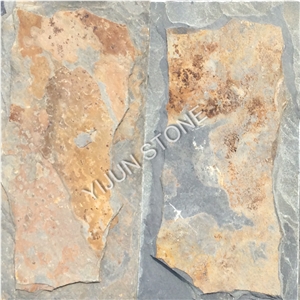 China Cheap Natural Slate Nushroom Stone, Rusty Slate Stone Tiles, Wall Stone