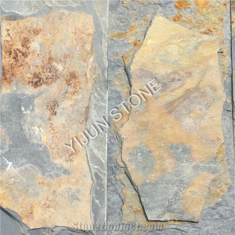 China Cheap Natural Slate Nushroom Stone, Rusty Slate Stone Tiles, Wall Stone