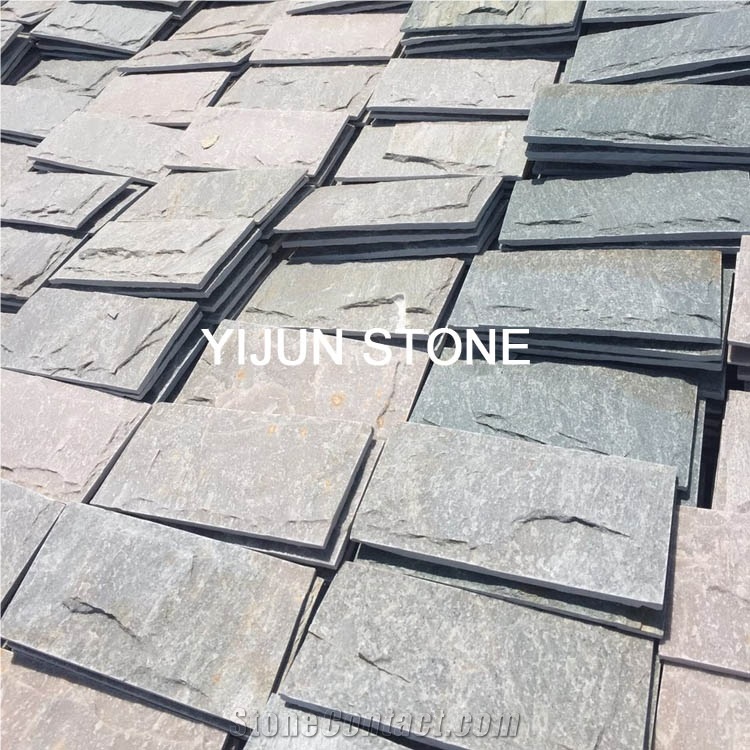 China Yijun Natural Slate Mushroom Stone Tile, Real Stone