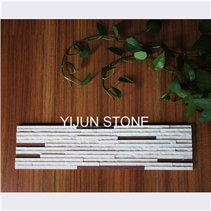 Factory Direct Sale Crystal White Quartzite Culture Stone, Wall Cladding, Wall Panel from Hebei, China