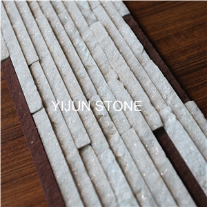 Factory Direct Sale Crystal White Quartzite Culture Stone, Wall Cladding, Wall Panel from Hebei, China