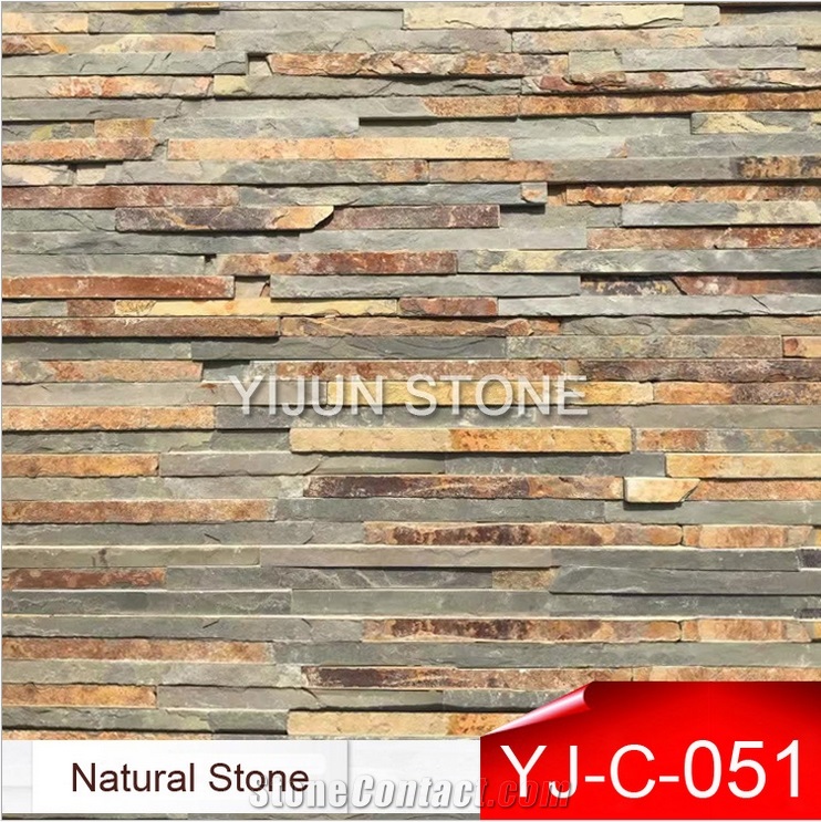 Natural Surface Rusty Cultured Stone, Wall Caldding, Ledge, Hebei Province, Stone Factory, China