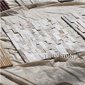 New China Quartzite Brown & White Stone Cultured Stone Ledgestone Fireplace Surrond Decorative