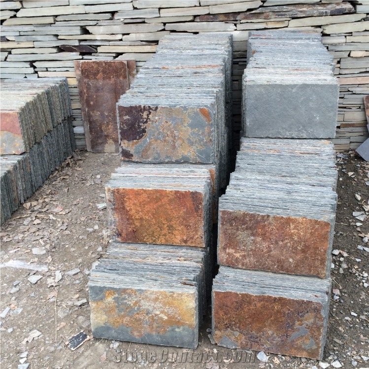 On Sale China Cheap Natural Rusty Slate Roof Tiles, Roofing Slate Covering, High Quality Tiles