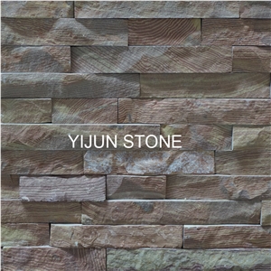Sandstone Culture Stone for Wall Cladding, Wall Panel, Natural Surface Hebei Stone Factory, China