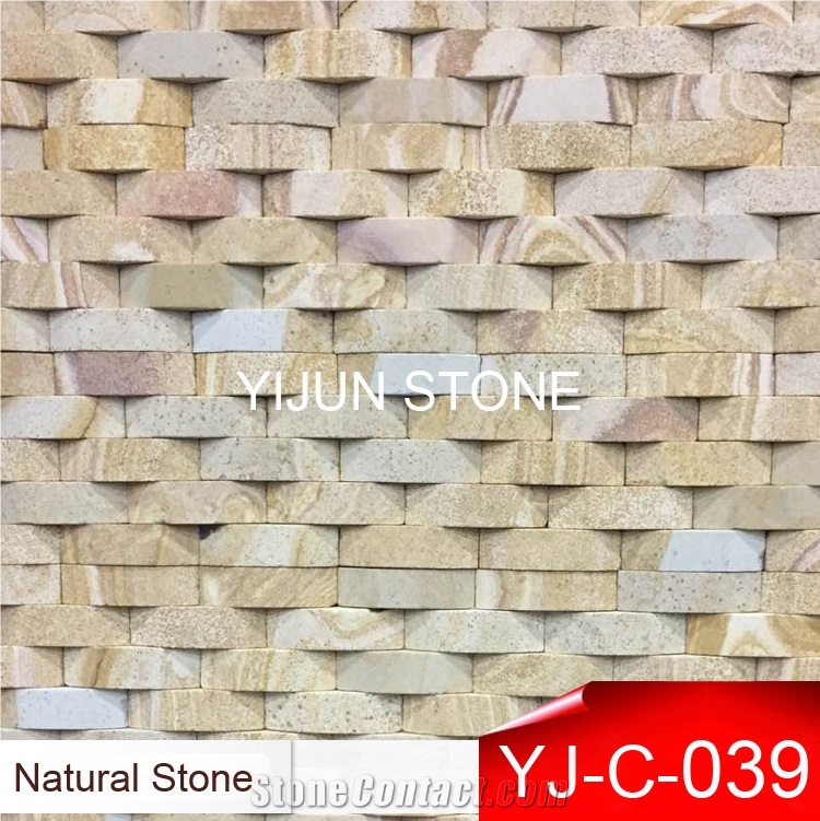 Sandstone Exposed Wall Stone for Sale, Wall Natural Sandstone Wall Decor from Hebei , China. Polished Surface