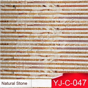 Split Surface Tile, Sandstone Cultured Stone Wall Cladding, Different Colors Cultured Panel
