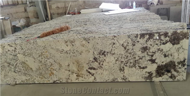 Brazil Everest Granite Kitchen Countertops/Everest White Kitchen Tops/Everest Kitchen Island Tops/Everest White Bar Tops/Everest Gold Granite/Everest White