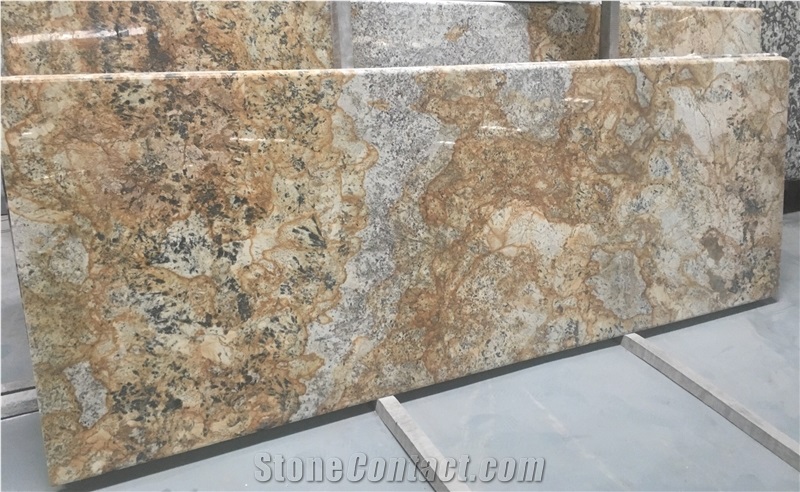 Brazil Supreme Gold Granite Slab, New Supreme Gold,Gold Supreme, Supreme Gold Granite, Exotic Granite