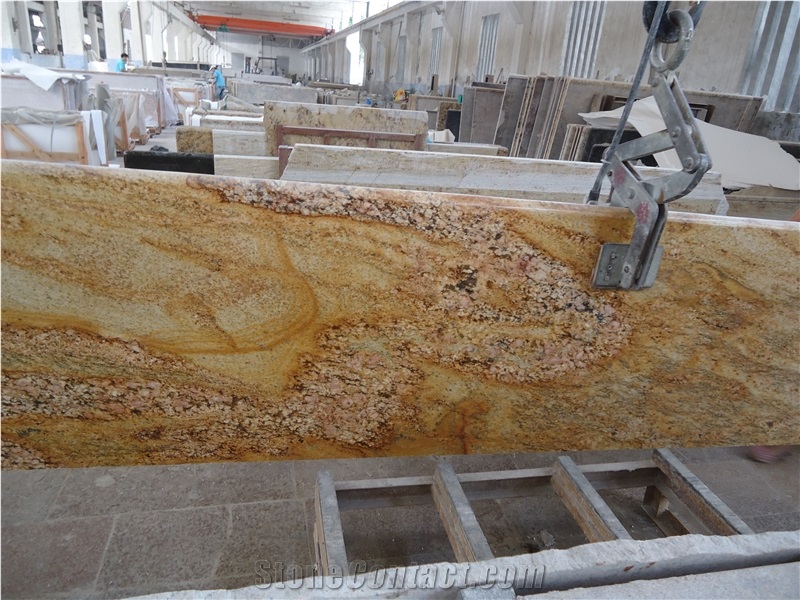 Golden King Countertops/Imperial Gold Countertops/India Golden King Granite/India Imperial Gold