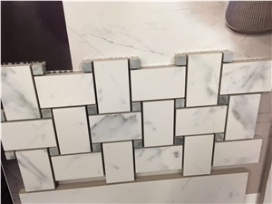 Marble Mosaics/Cararra White Marble Mosaic/Bianco Carrara Marble Mosaic, Hexagon Mosaic, Floor/Wall Mosaic