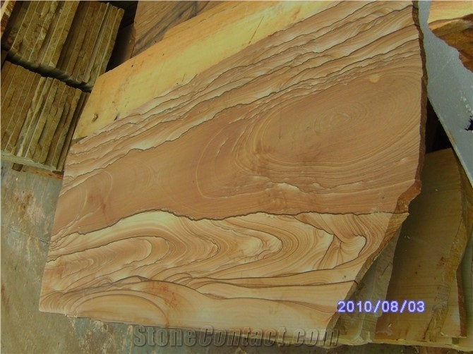 Sandstone, Yellow Sandstone Tiles, Yellow Vein Sandstone, Wenge Brown Sandstone, China Yellow Sandstone