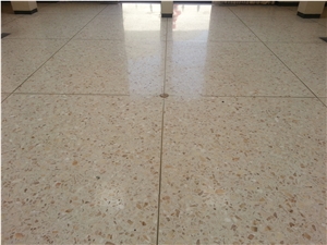Terrazzo Tile Floor Cleaned, Honed and Sealed