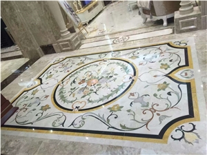 Gy-Wj-017 Marble Floor/Waterjet Medallion/Home Decor for Home/Hotel/Hall/Villa