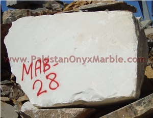 Afghan White Marble Monolama Blocks