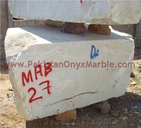 Afghan White Marble Monolama Blocks