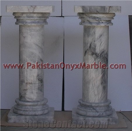 Badal Gray Marble Pedestals Collection