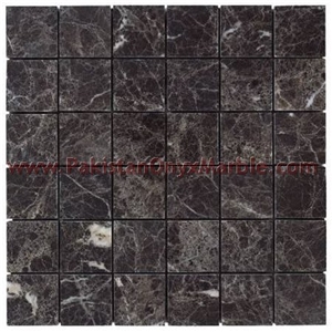 Black Zebra Marble Mosaic Tiles