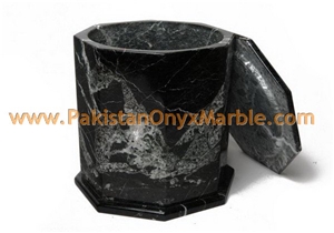 Black Zebra Marble Urns