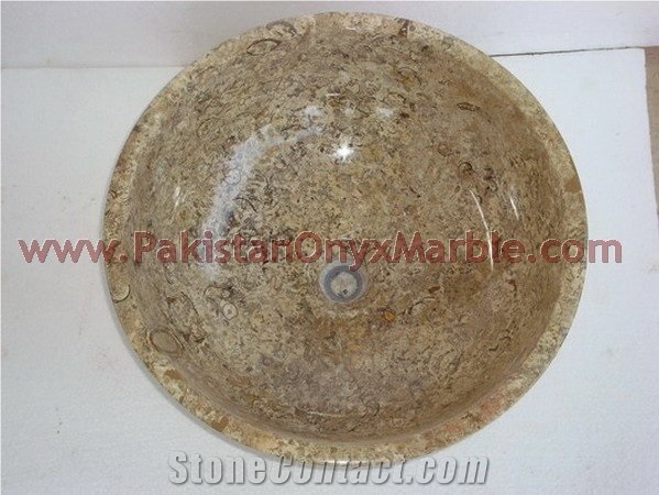 Fossil Marble Sinks and Basins