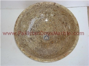 Fossil Marble Sinks and Basins