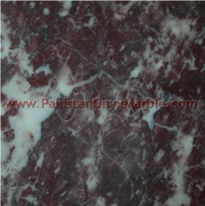 Red and White Marble Tiles Collection