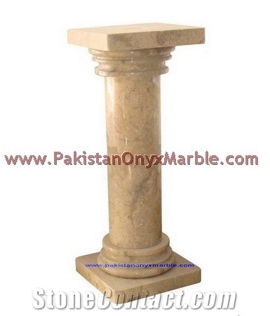 Sahara Beige Marble Pedestals Collection