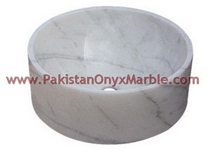 Ziarat White (Carrara White) Marble Sinks and Basins