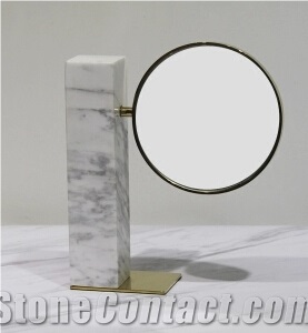 White Marble Mirror Stand
