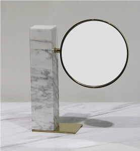 White Marble Mirror Stand