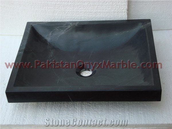 Best Quality Jet Black Marble Sinks and Basins