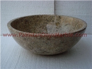 Cheap Customized Size Fossil Marble Sinks and Basins