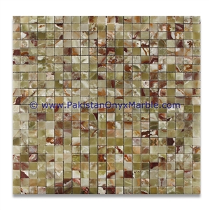 Colorful Art Multi Green Onyx Mosaic Tiles Collections