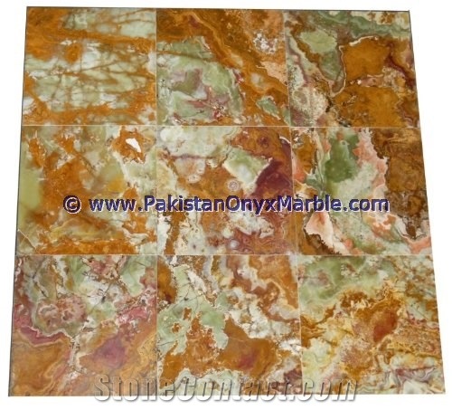 Colorful Art Multi Green Onyx Mosaic Tiles Collections