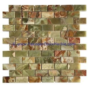 First Quality Multi Green Onyx Mosaic Tiles Collections