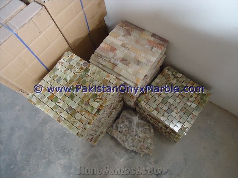 Hot Sell Green Onyx Mosaic Tiles Collections