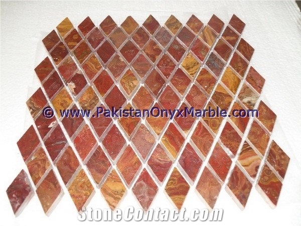 Hot Sell Multi Red Onyx Mosaic Tiles Collections