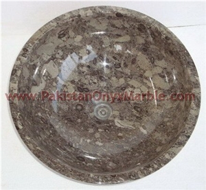 Hot Selling Oceanic Corel Marble Sinks and Basins