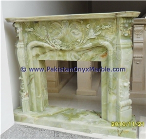 Indoor Decorative Afghan Green Jade Onyx Fireplaces