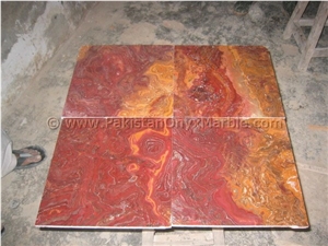 Latest Desgine Multi Red Onyx Tiles Collection