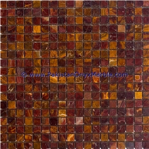 Luxury Multi Red Onyx Mosaic Tiles Collections
