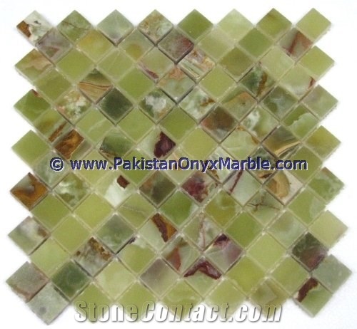 Natural Stone Dark Green Onyx Mosaic Tiles Collection