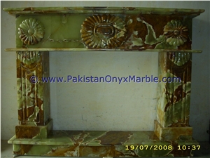 Natural Stone Multi Green Onyx Fireplaces