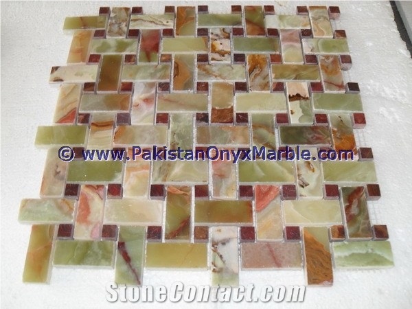 New Comming Item Dark Green Onyx Mosaic Tiles Collection